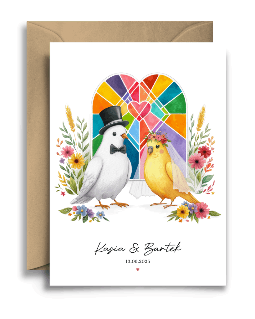 Kartka_papuga_i_gołąb