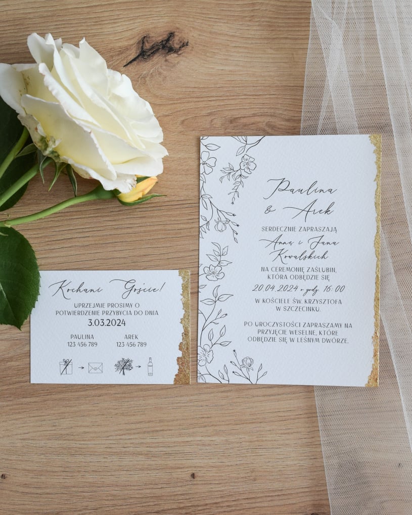 Zaproszenie_Ze złoceniem
