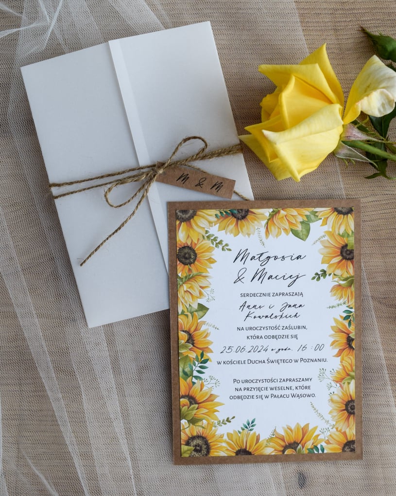 Zaproszenie_Słoneczniki